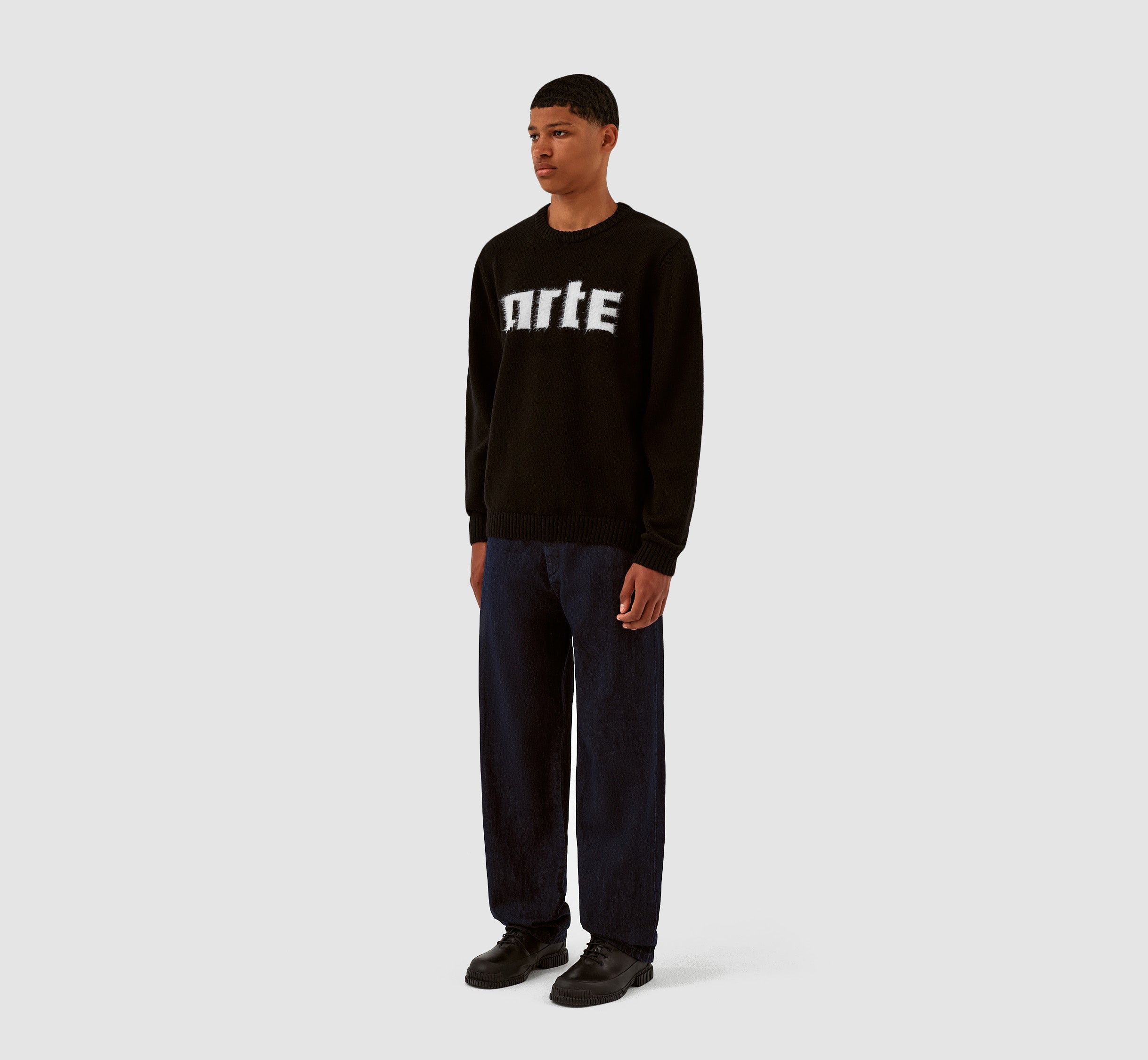 Pull en maille avec logo Kobe - Noir