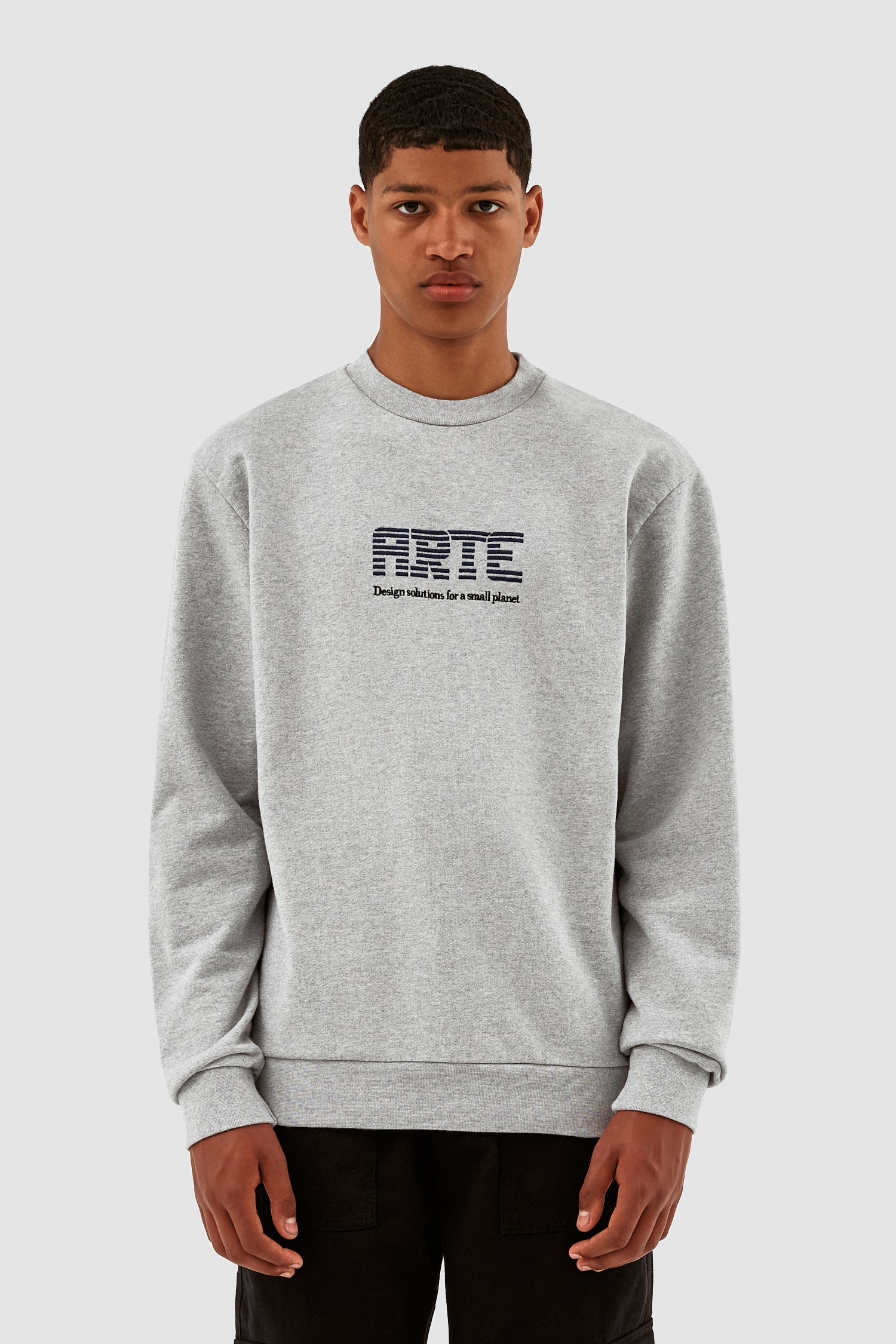 Clarck Block Logo Crewneck - Gris