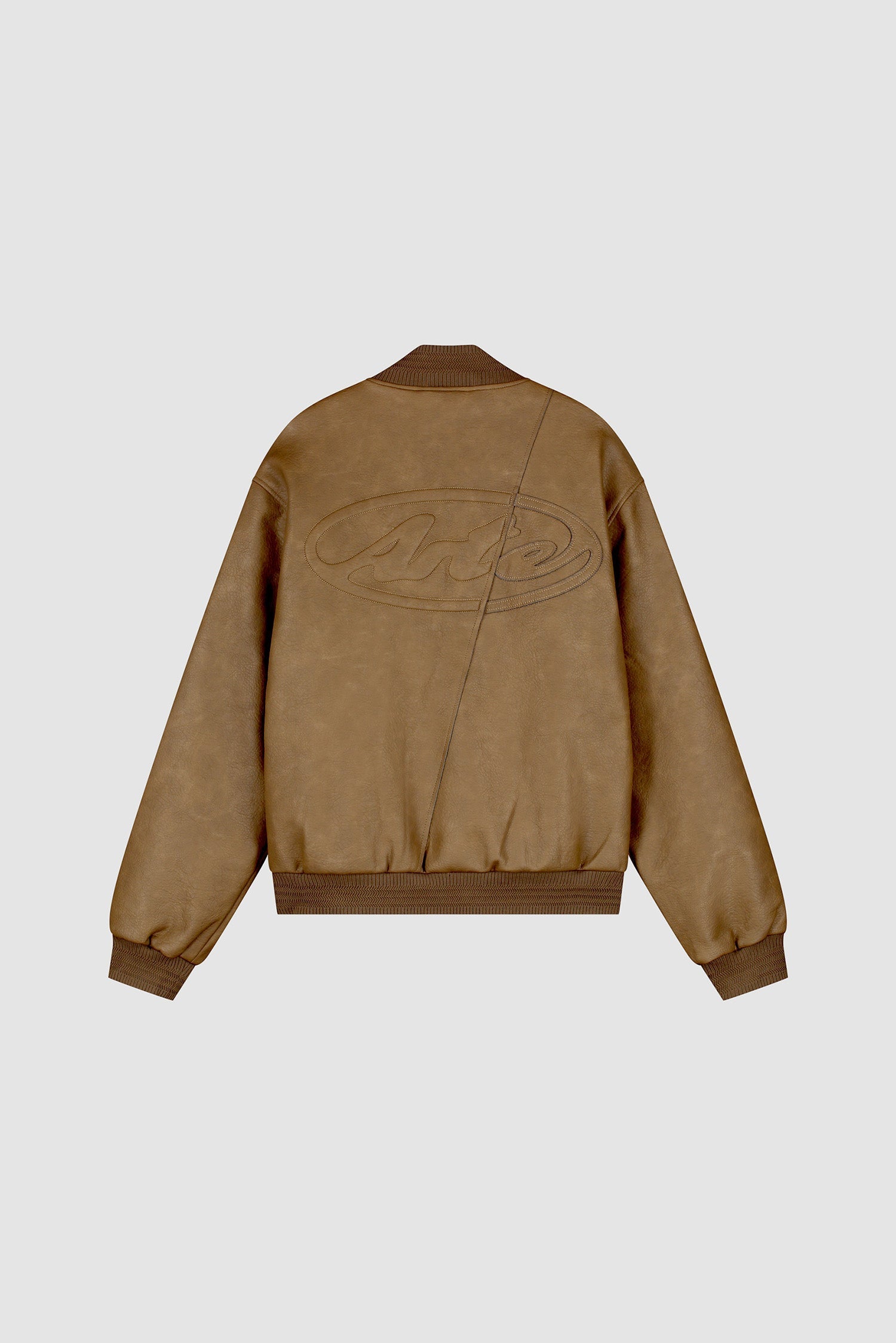 Veste universitaire en cuir - Marron