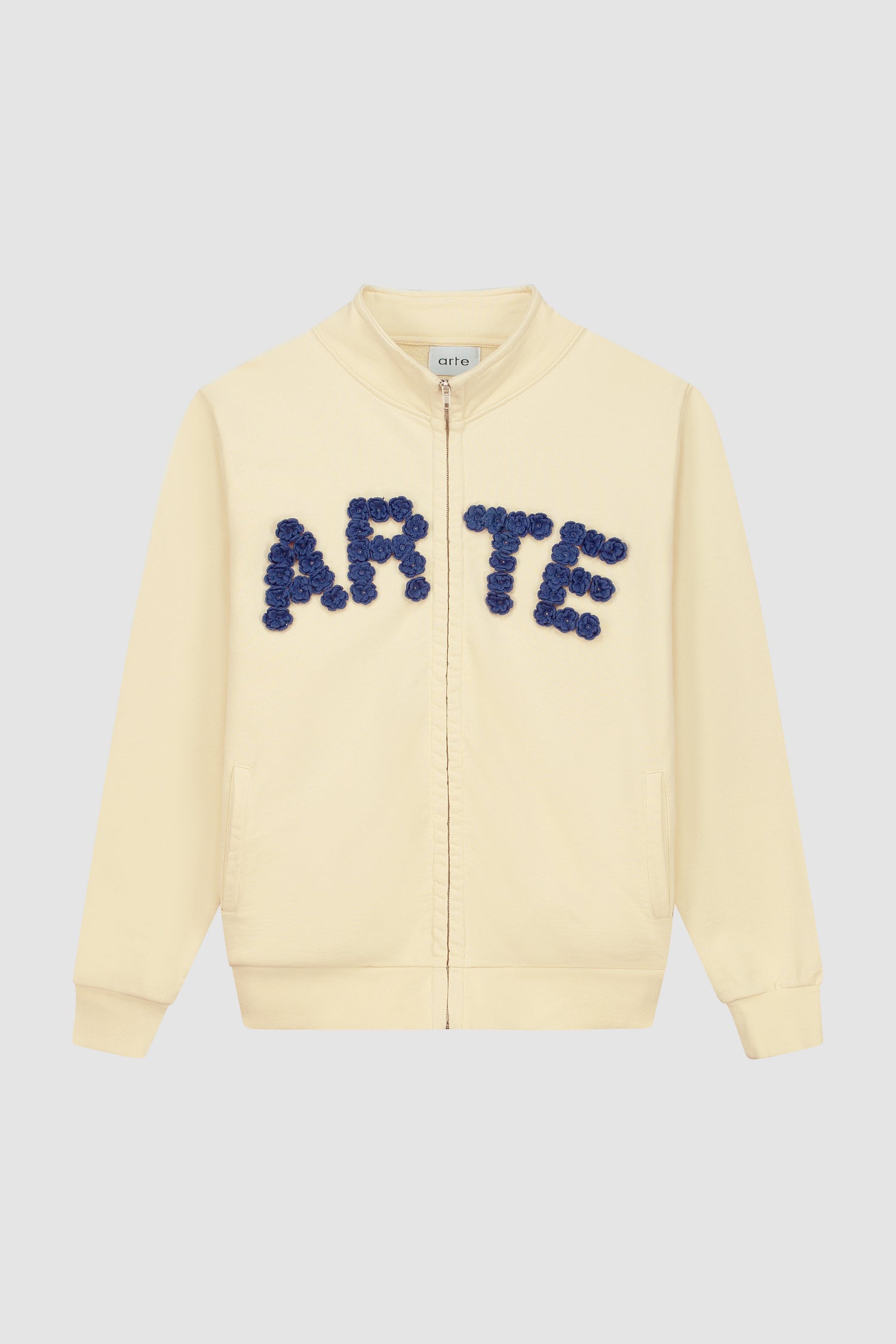 Veste à fleurs en crochet - Crème