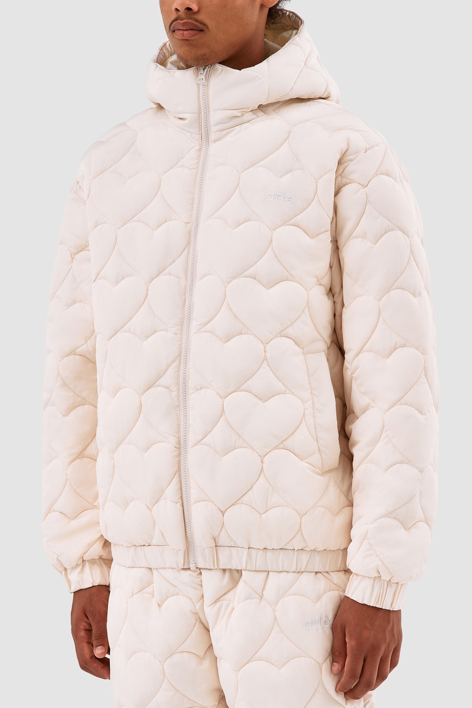 Veste polaire Joey Heart - Crème