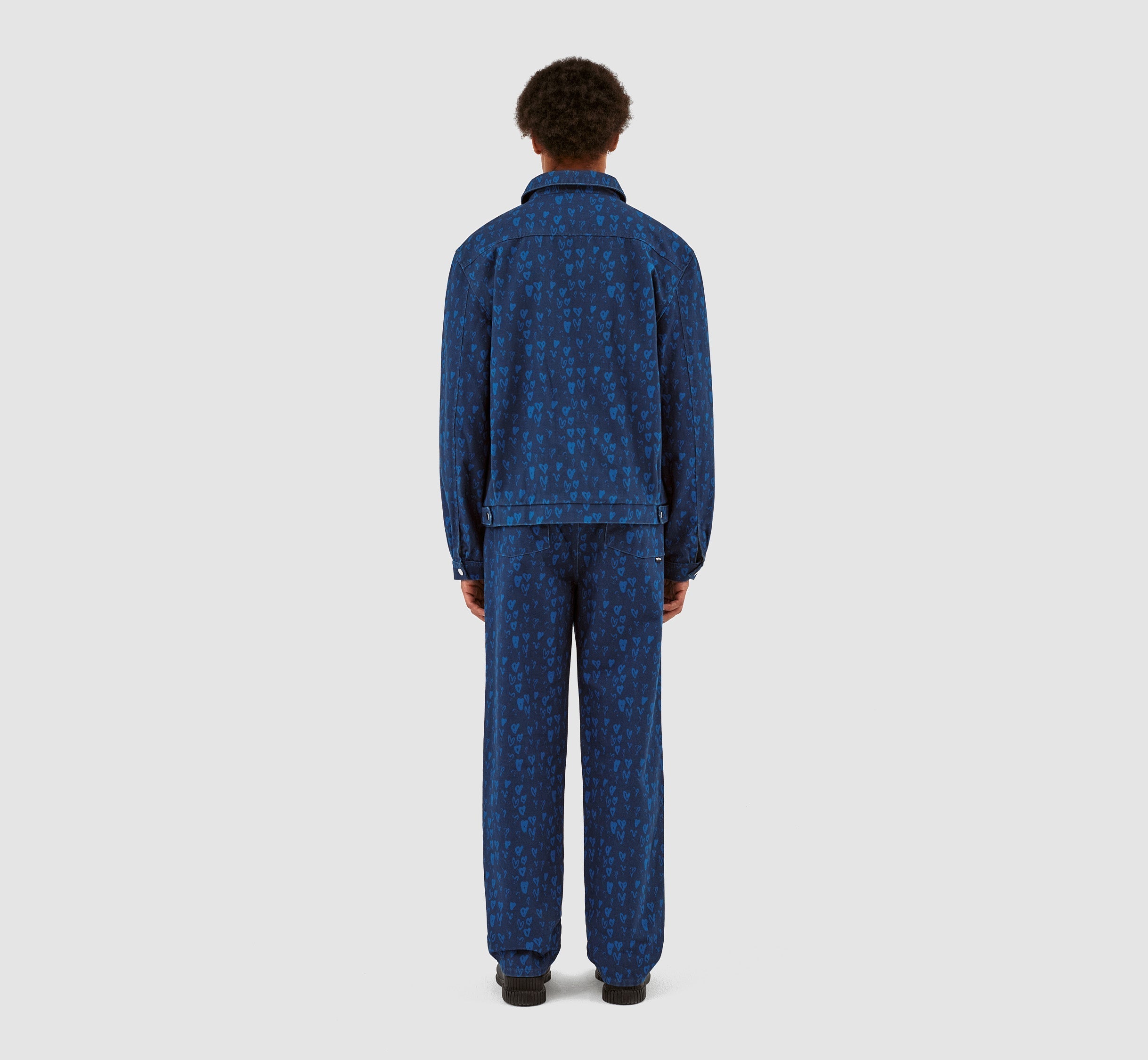 Veste Jean Allover Heart - Navy/Blue