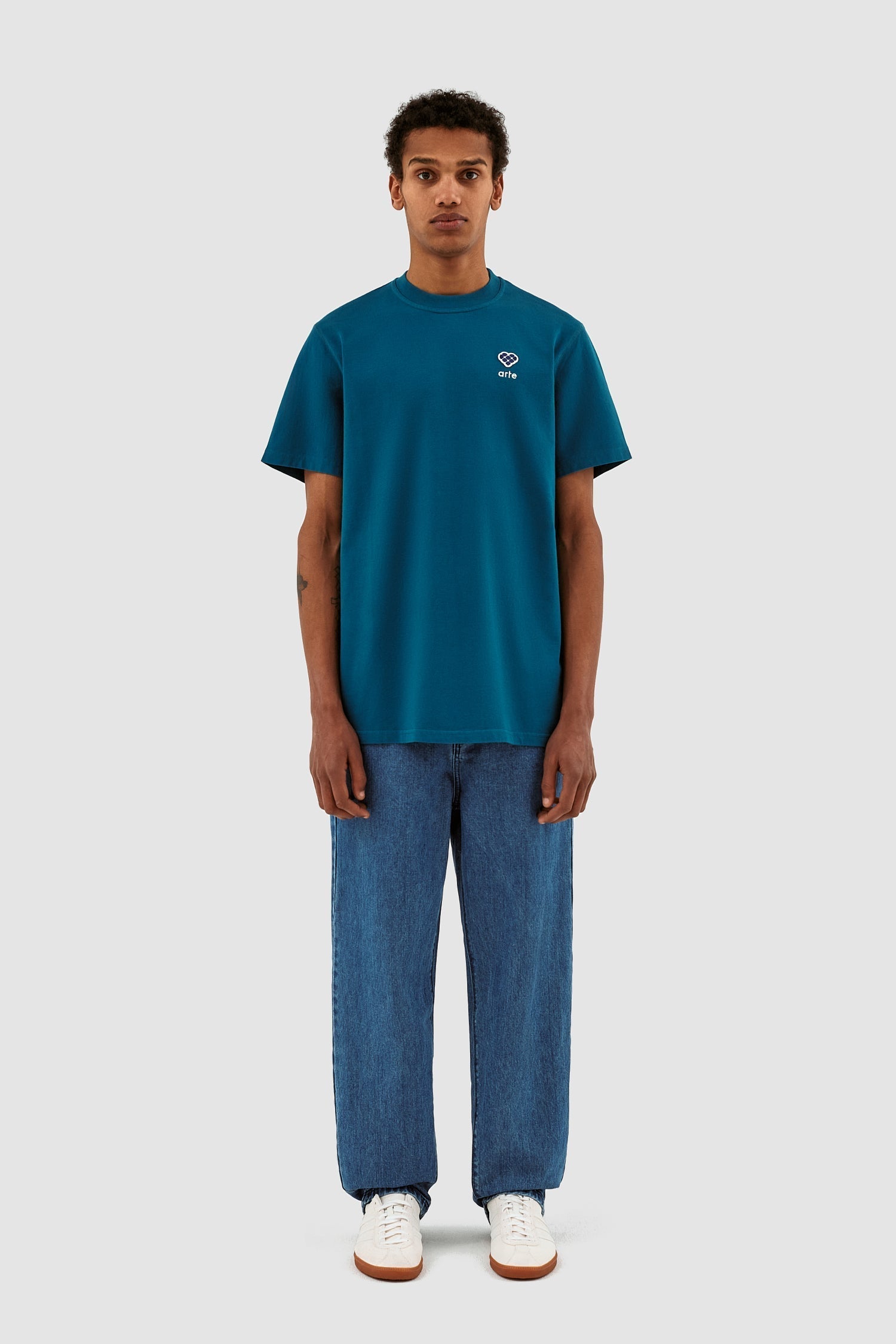 Tommy Heart Patch T-shirt - Blue Lagoon