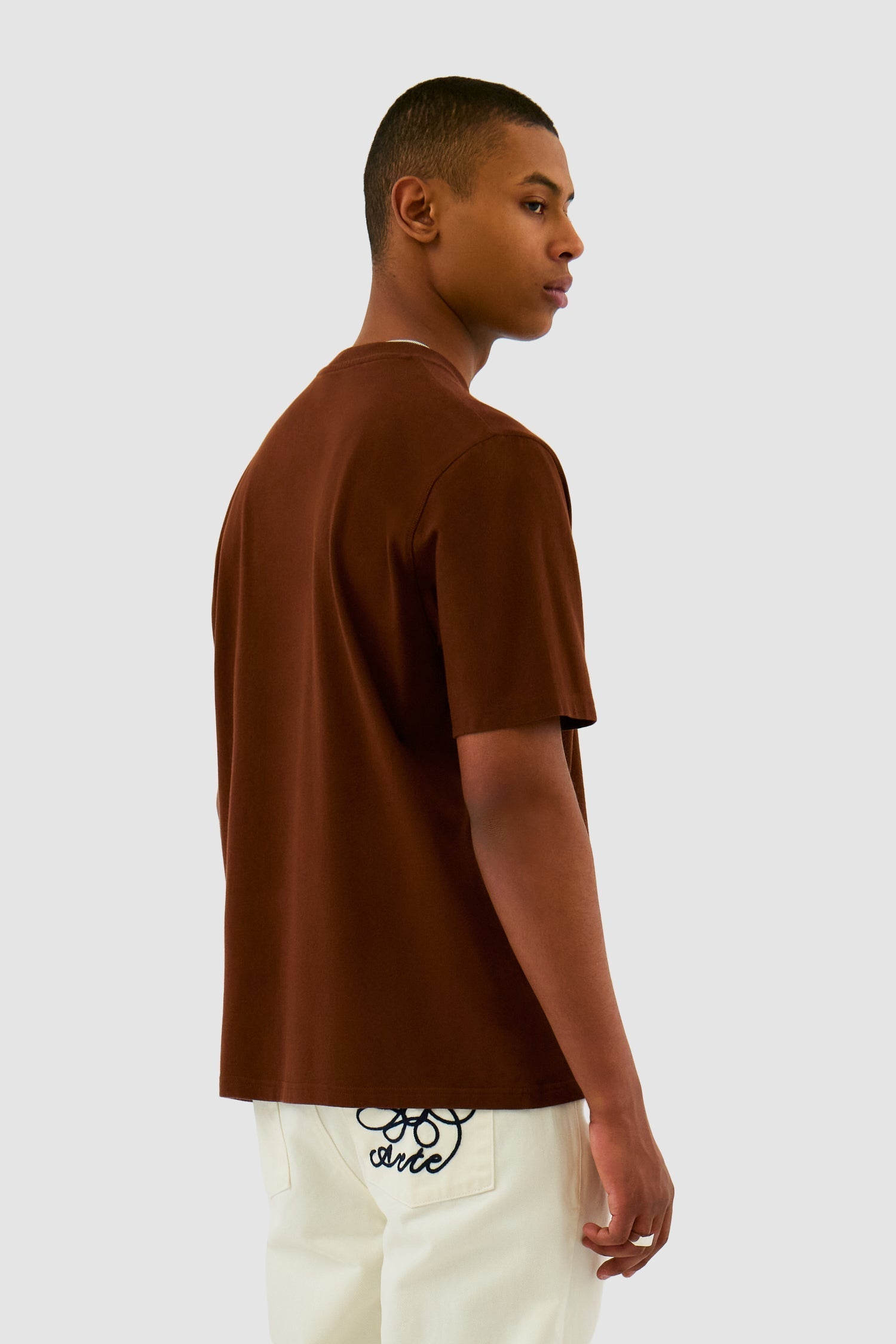 T-shirt avec logo en forme de cœur - Marron