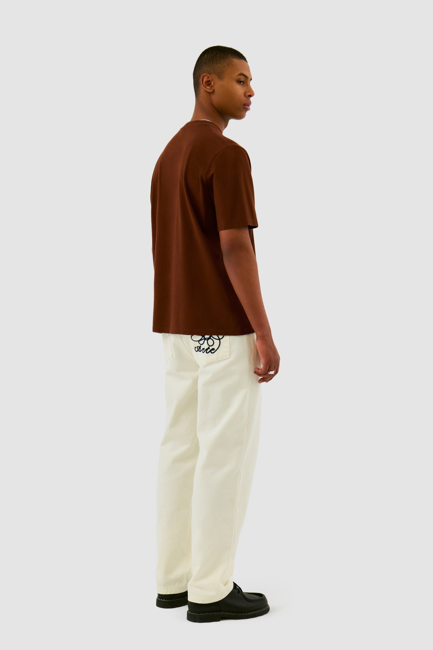 T-shirt avec logo en forme de cœur - Marron