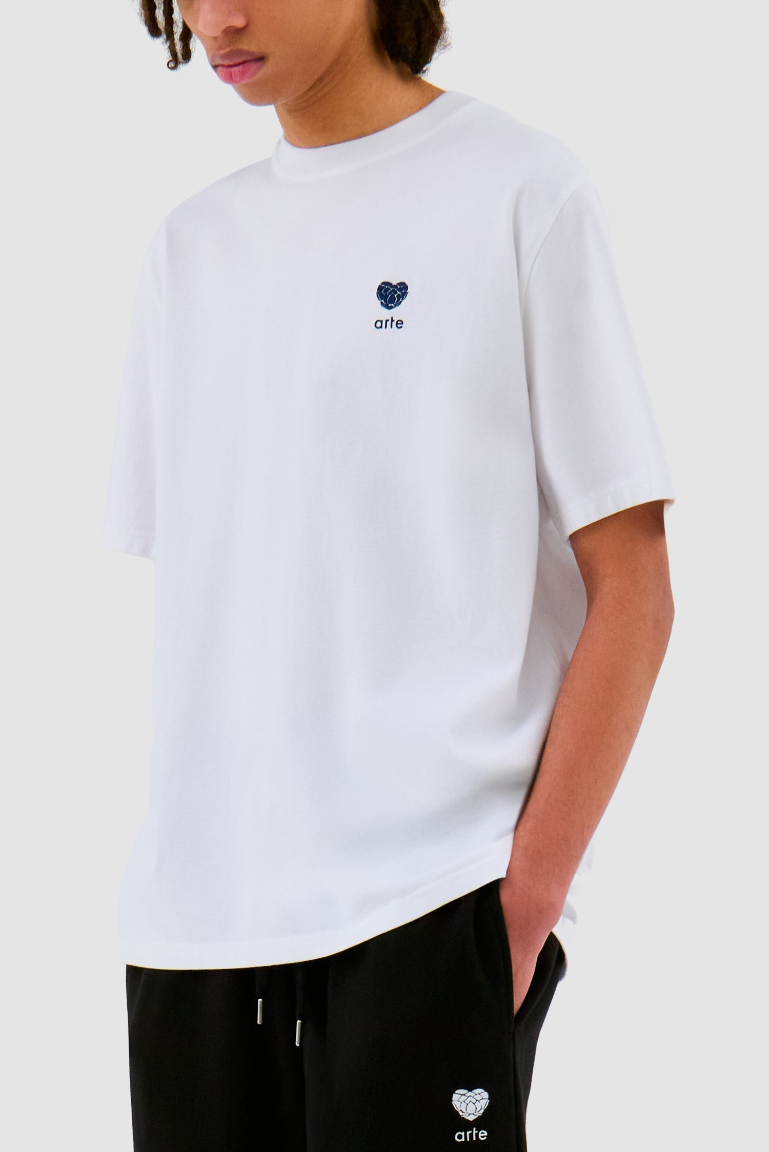 T-shirt avec logo en forme de cœur - blanc