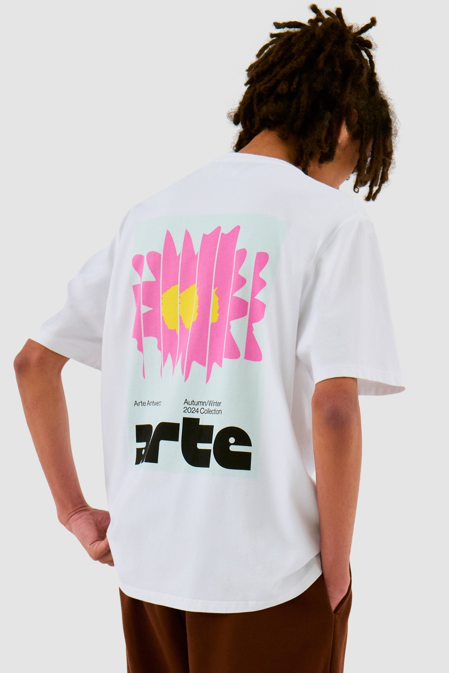 T-shirt Flower Poster - Blanc