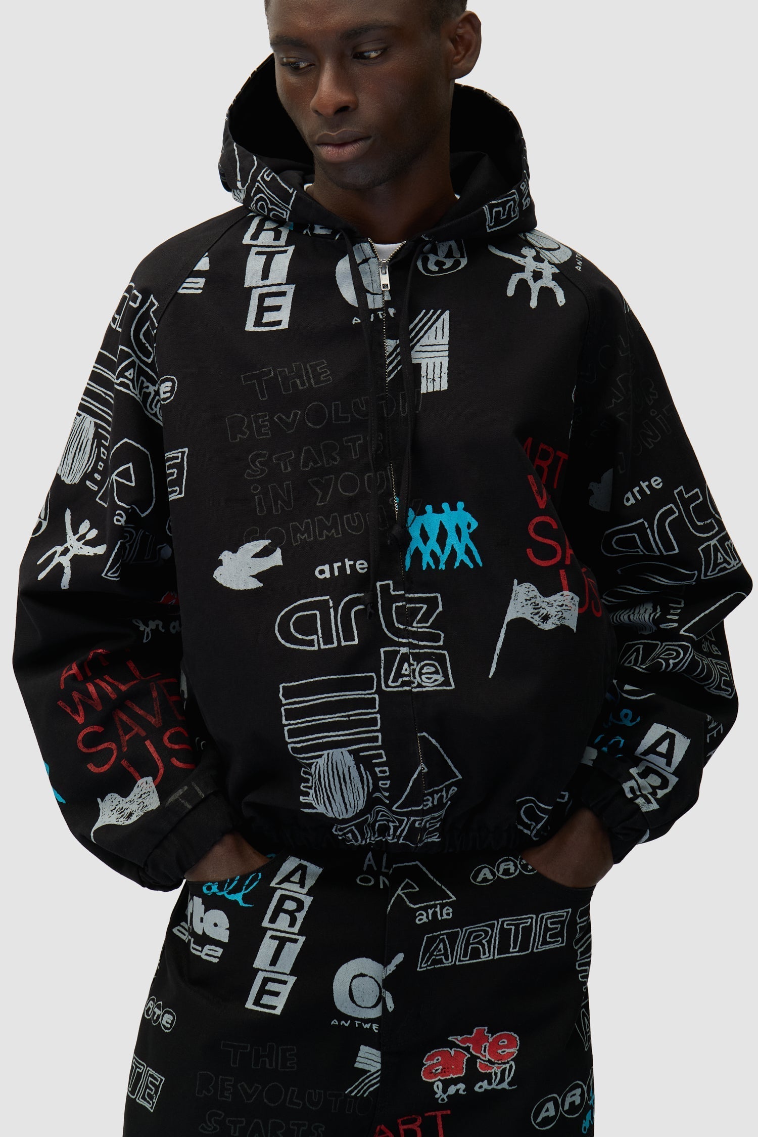 Veste Graffiti Allover - Noir