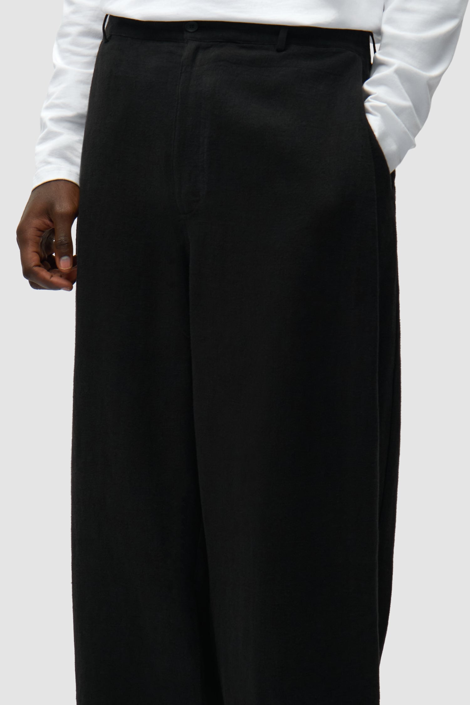 Pantalon de costume en lin - Noir