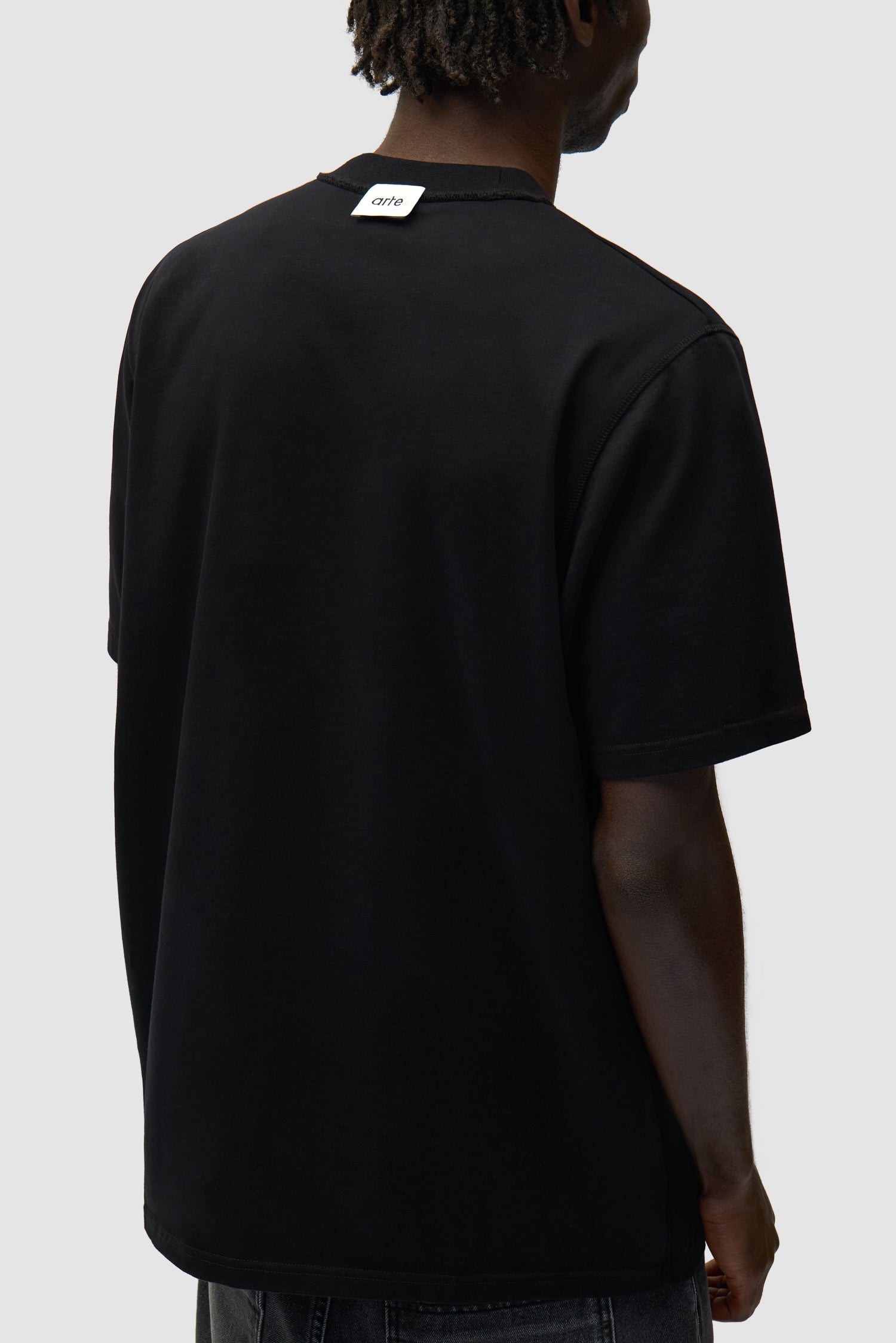 T-shirt à étiquette réversible - Noir