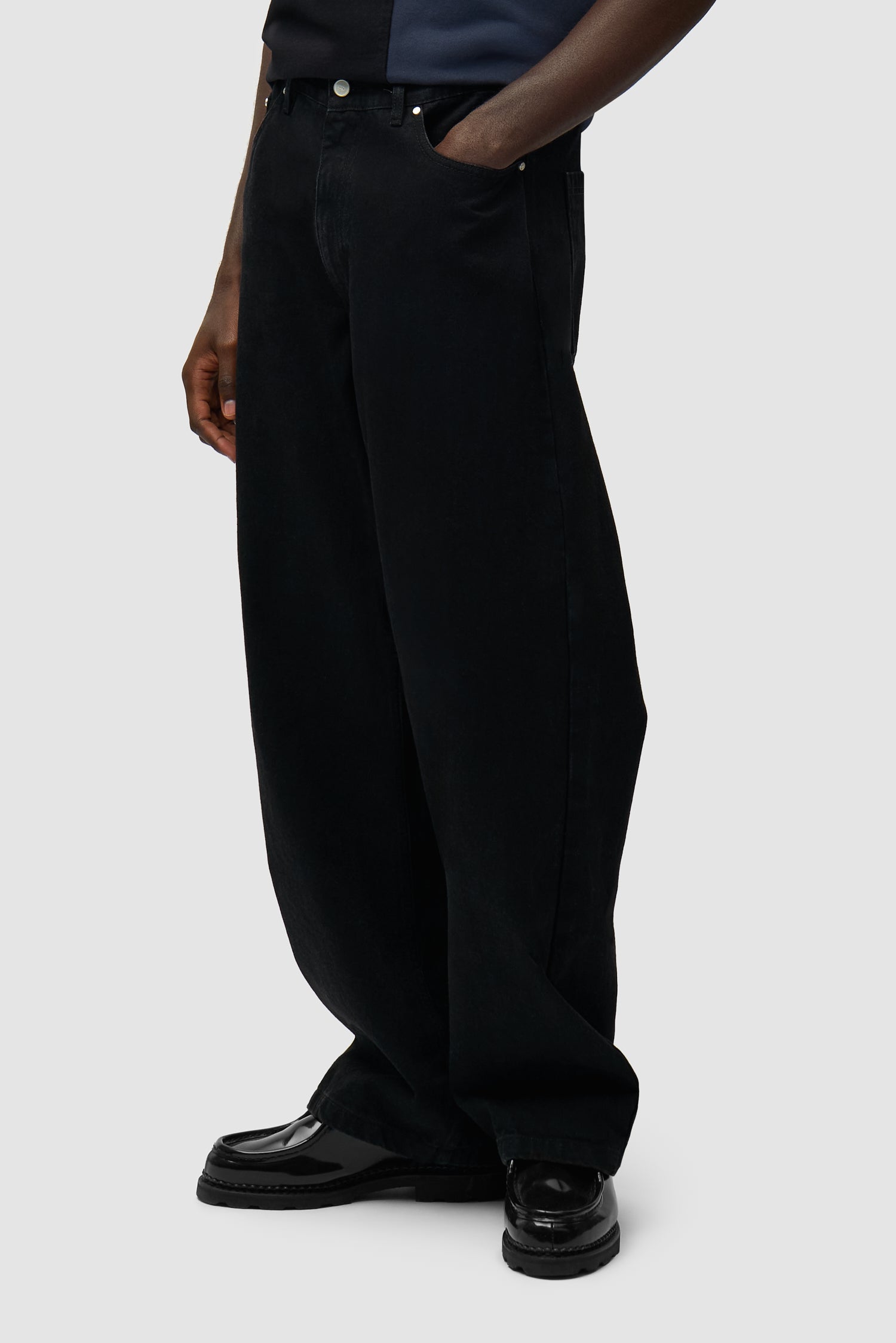 Pantalon à poche avec logo circulaire - Noir
