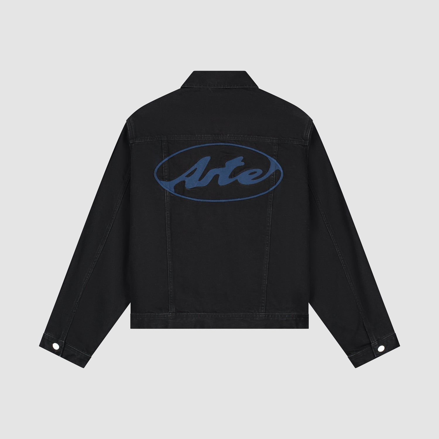 Veste en jean avec logo cercle - Noir