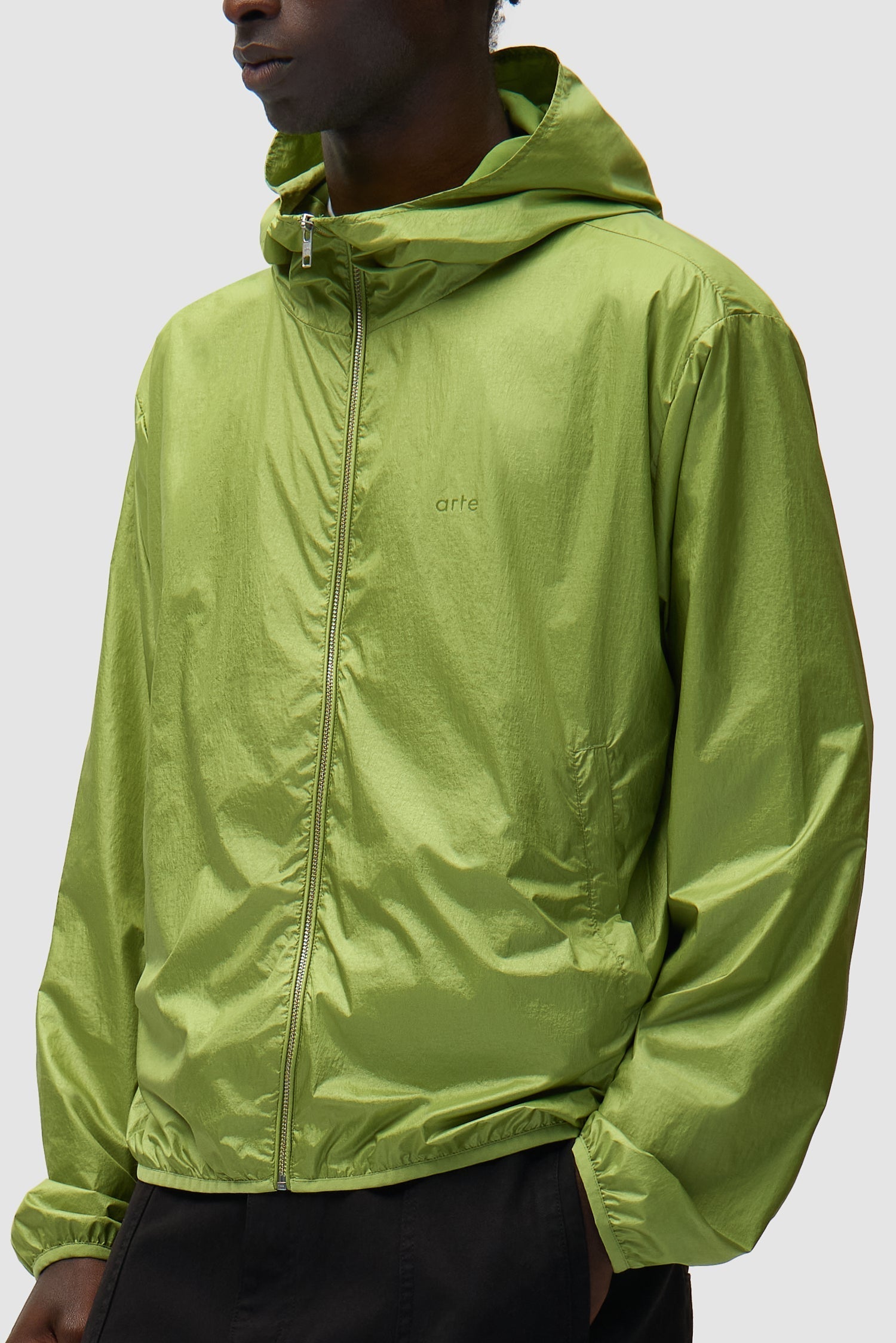 Veste en nylon brillant - Vert