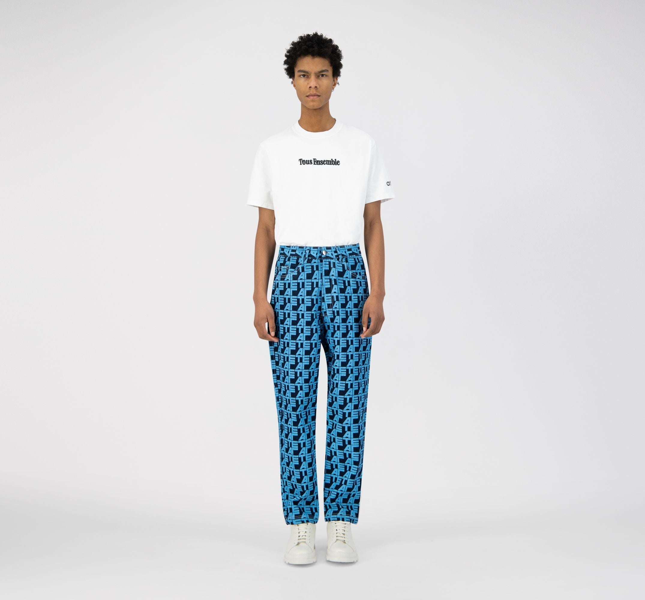Pantalon en jean allover - Denim imprimé