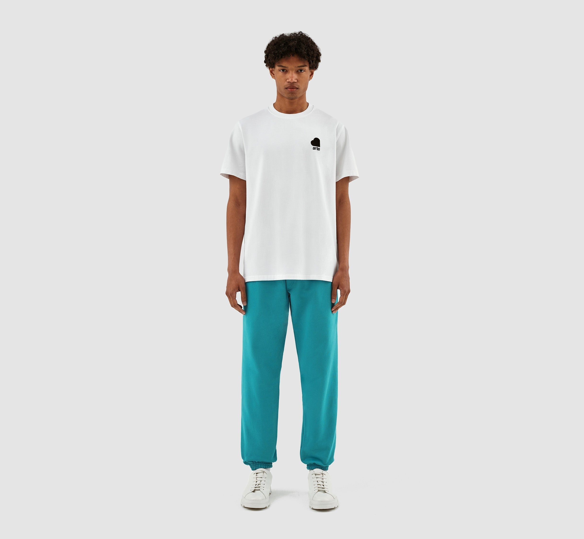 T-shirt Taut Heart Logo - Blanc