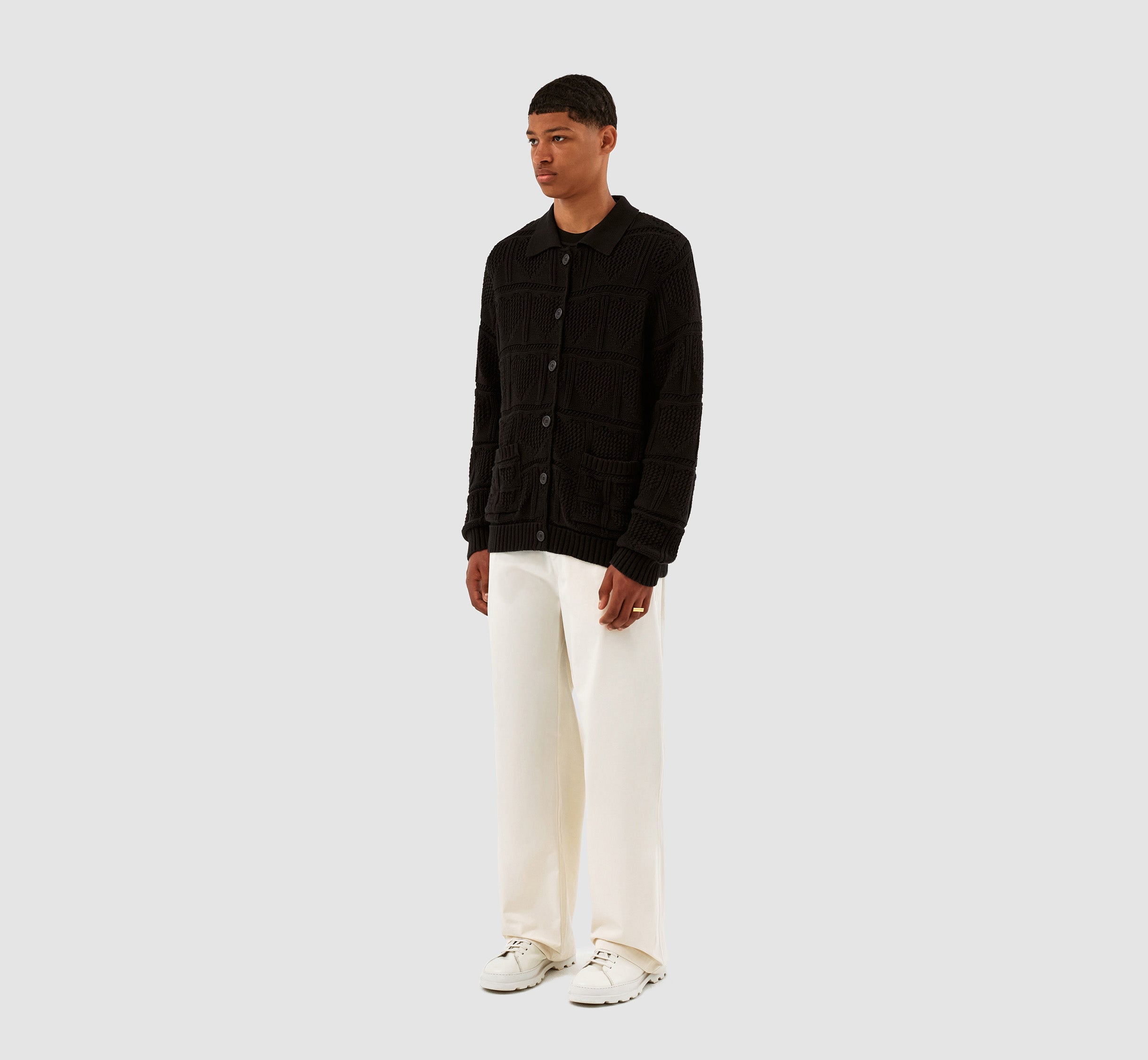 Cardigan croche Kyle - Noir