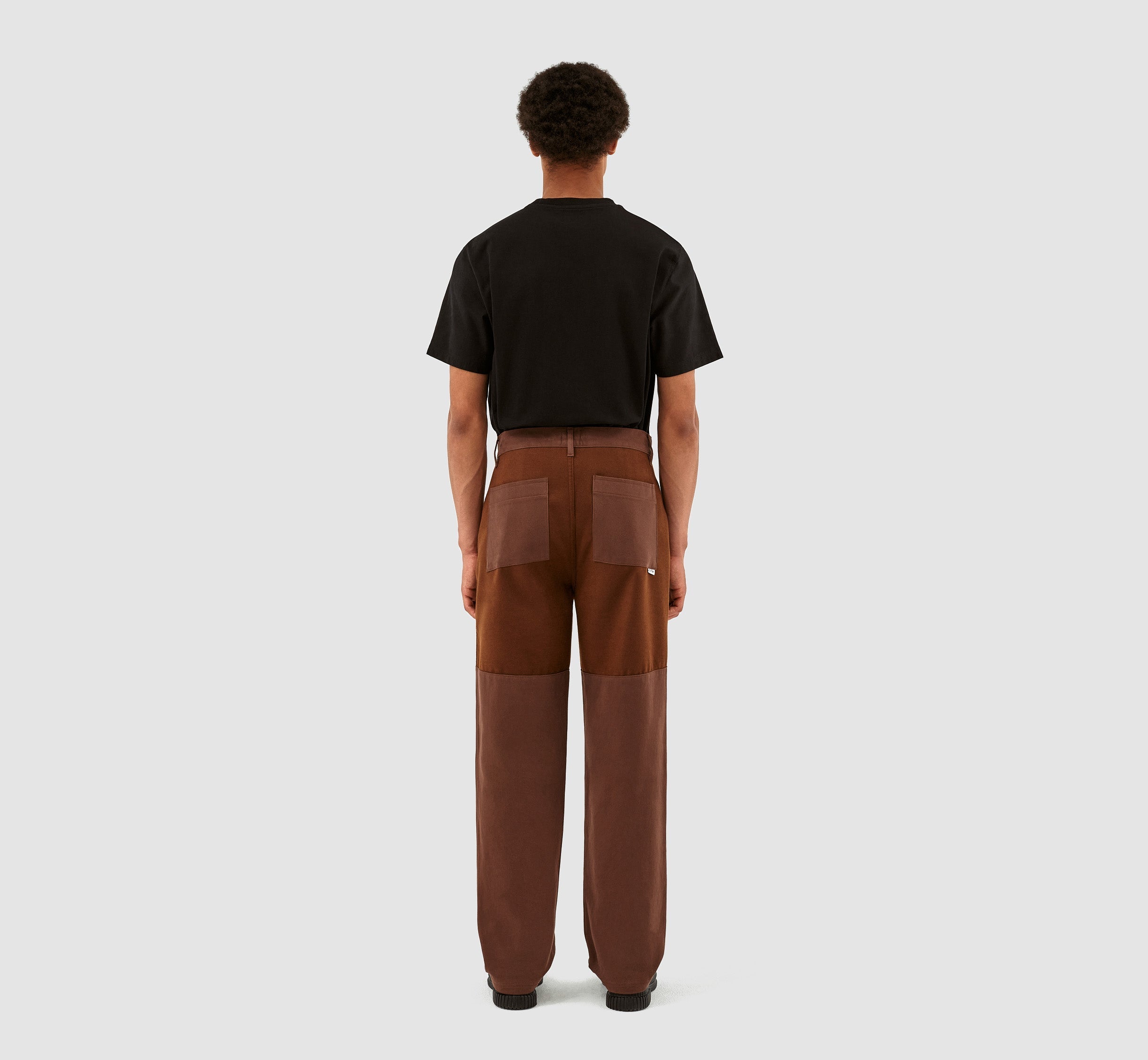 Pantalon en laine et coton Porter - Marron