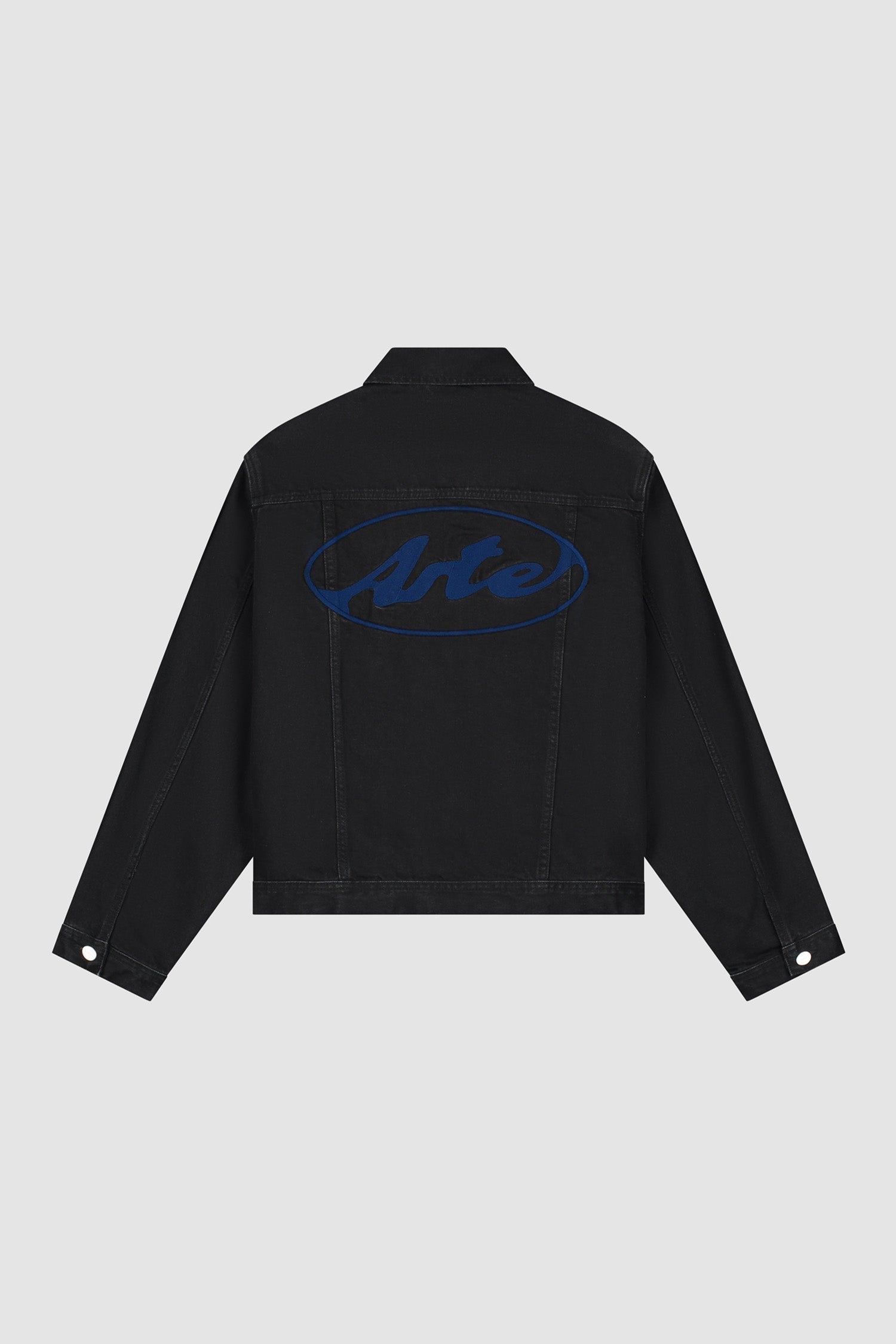 Veste en jean avec logo cercle - Noir