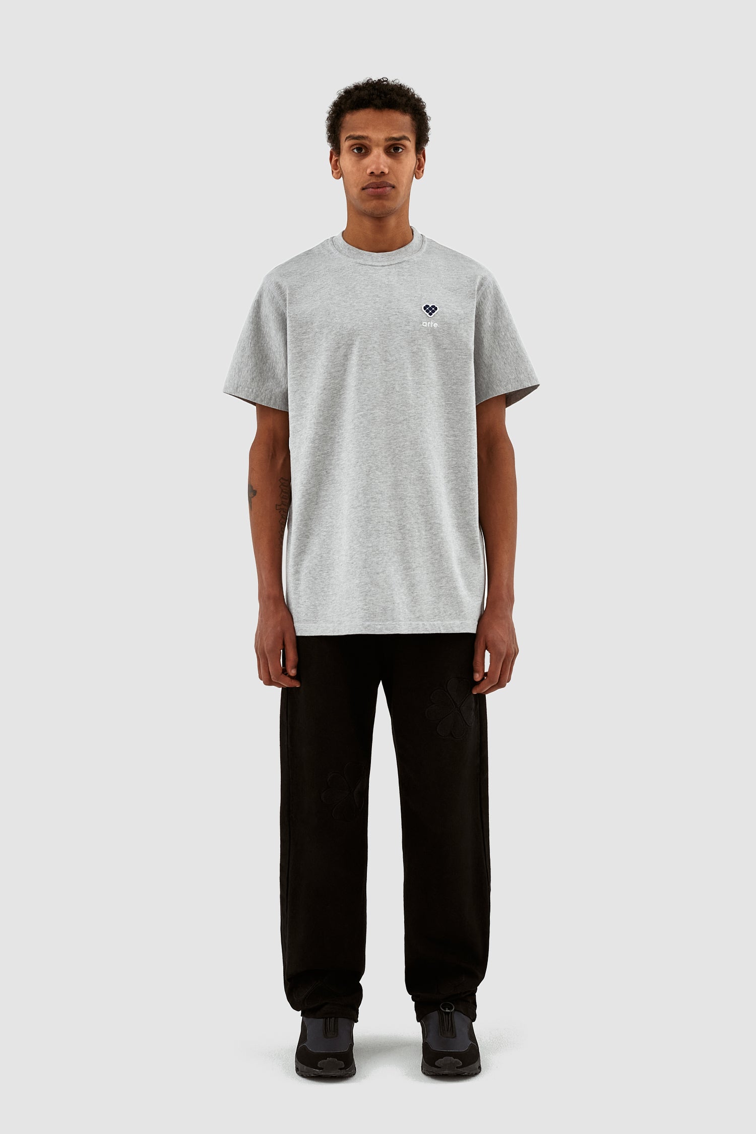 Tommy Heart Patch T-shirt - Gris