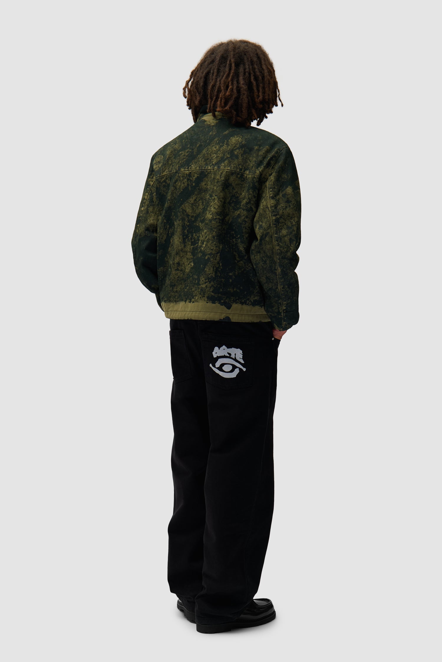 Blouson peinture à l'ancienne - Vert