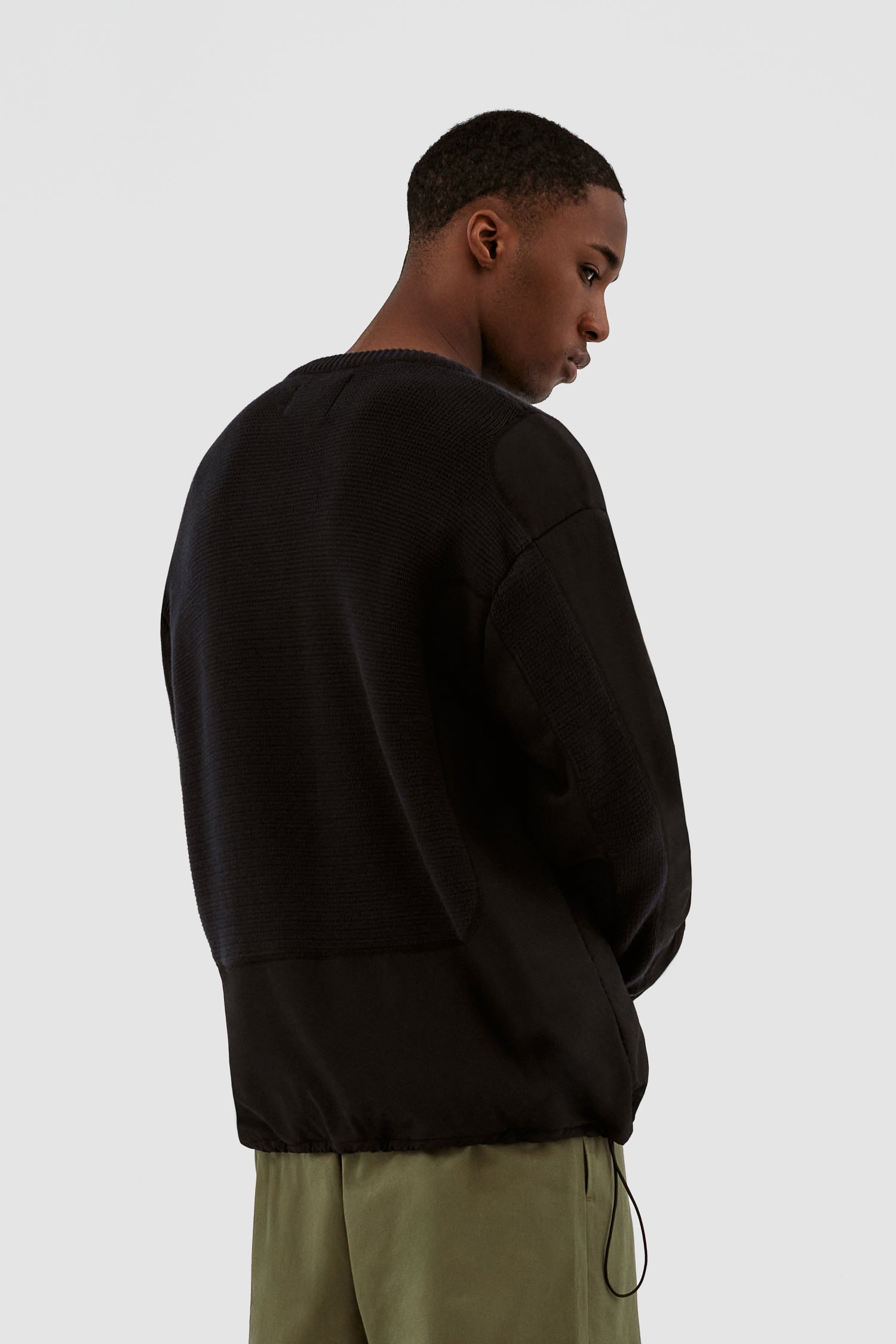 Pull Kris contrasté - Noir