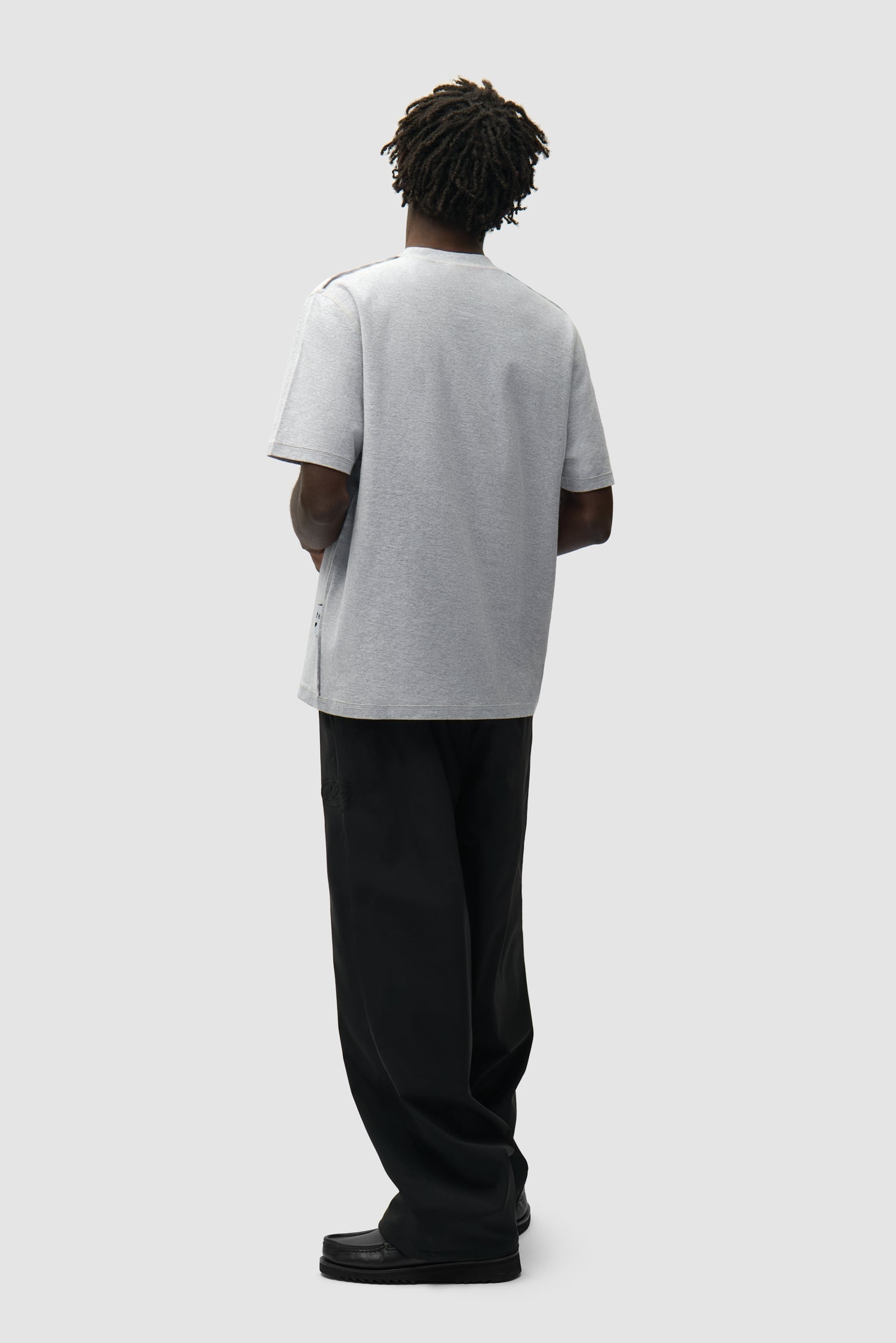 T-shirt à étiquette réversible - Gris