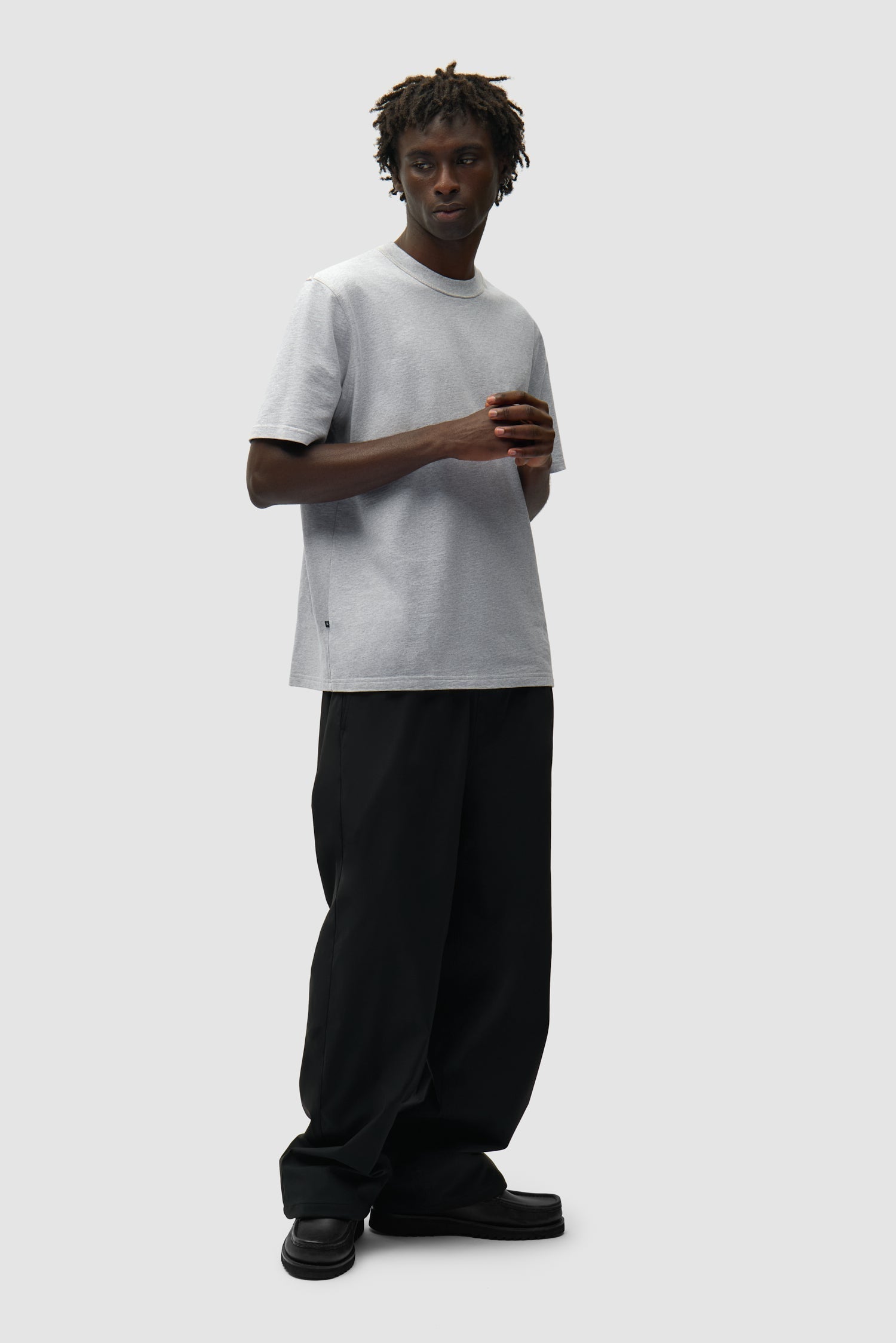 T-shirt à étiquette réversible - Gris