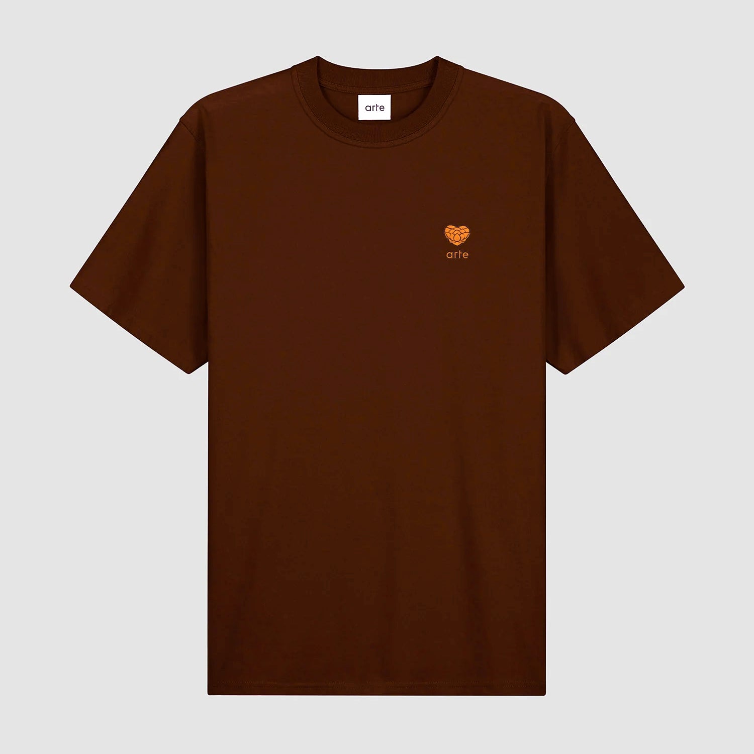 T-shirt avec logo en forme de cœur - Marron