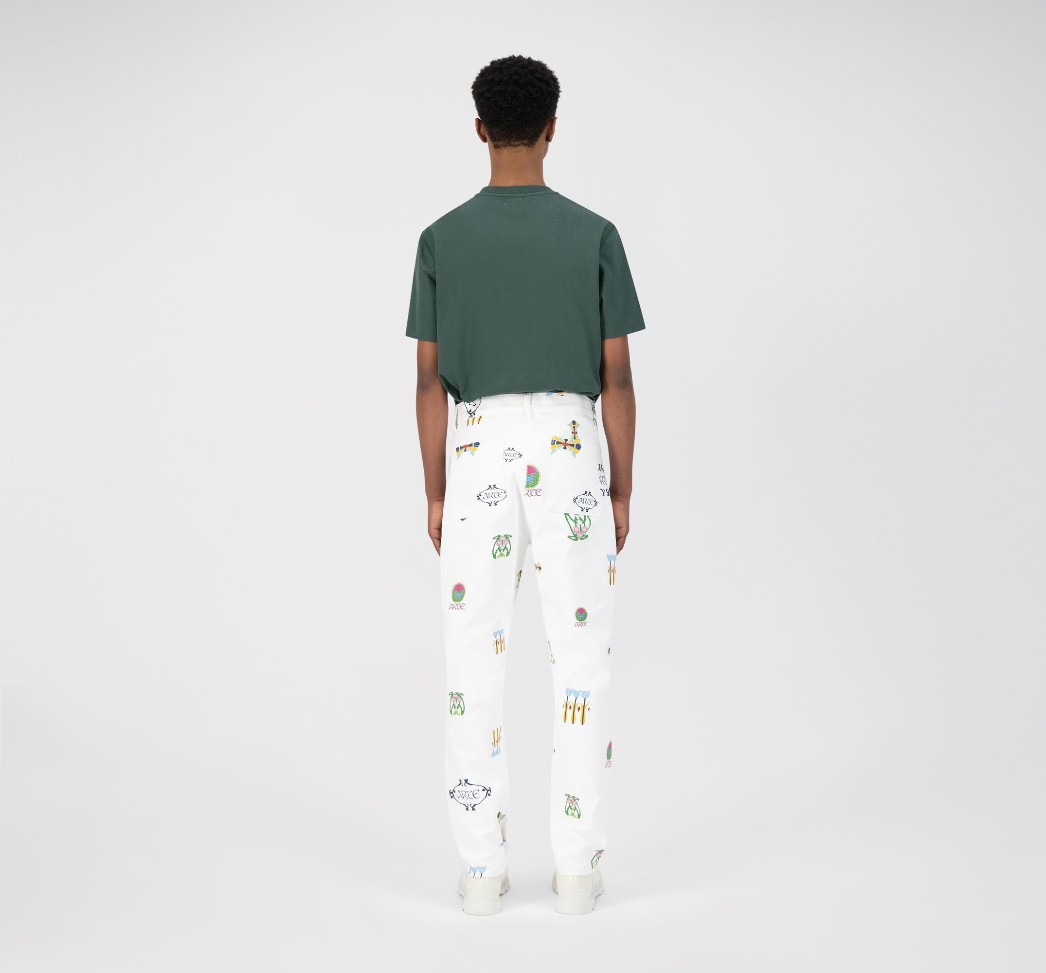 Pantalon Jean Logo - Blanc - NO ARCHIVE SALE